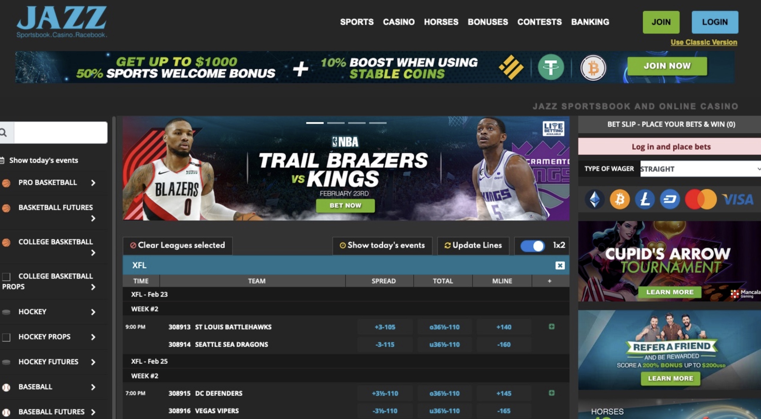 jazz sports offshore sportsbooks