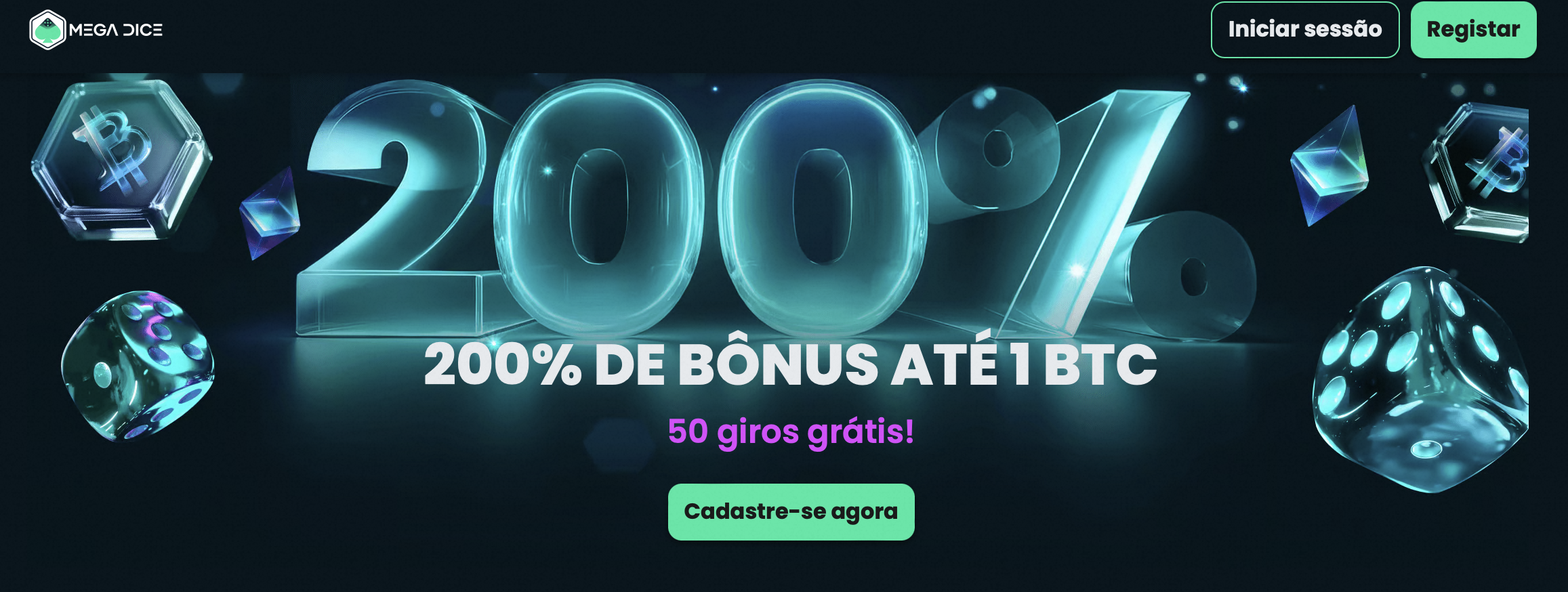 Mega Dice Casino é mais uma opção recomendada por nós para apostas com Bitcoin