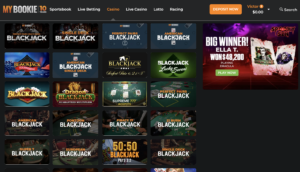 MyBookie Casino blackjack games