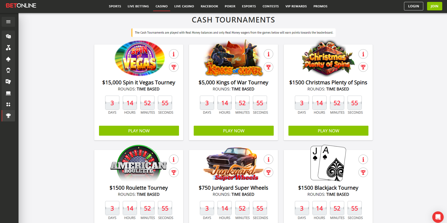 BetOnline $15k Prize Pools