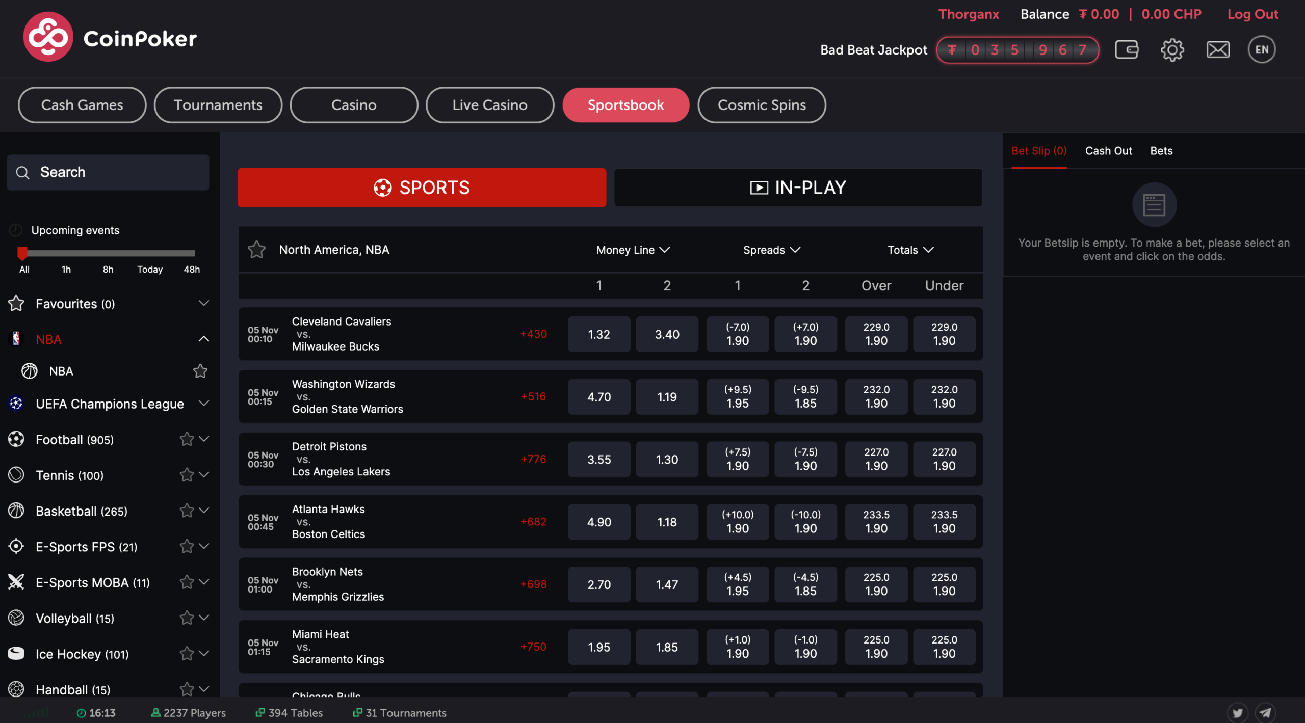 CoinPoker Bitcoin sports betting site