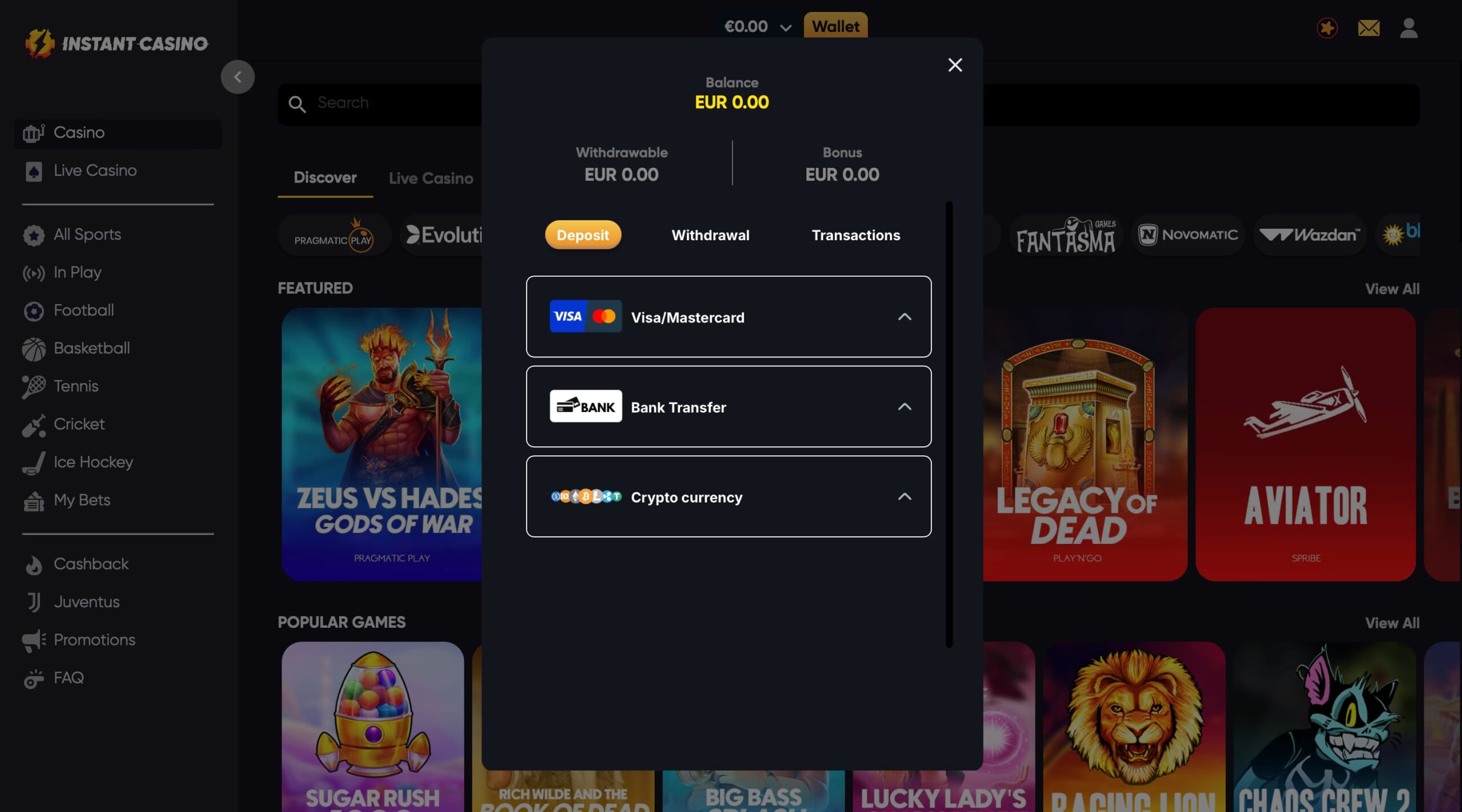 Instant Casino no KYC casino