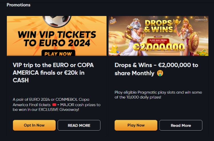 Instant Casino promoties, online casinos zonder Cruks