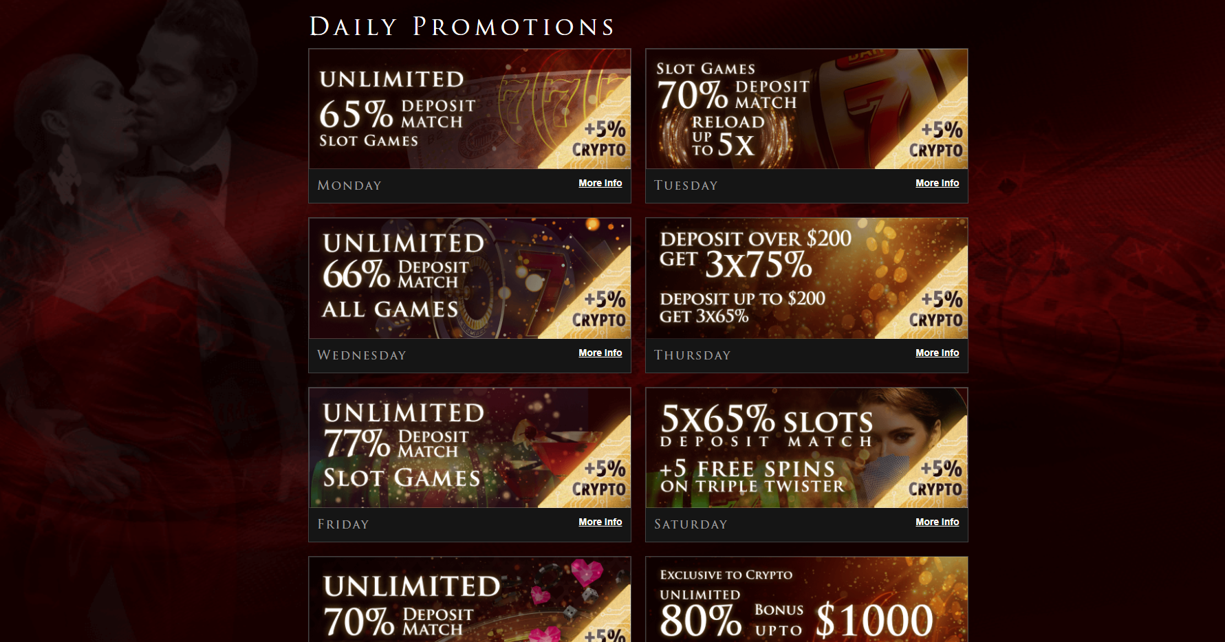 LuckyRed Casino Everyday Promotion'