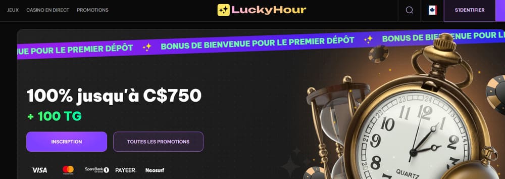 lucky hour casino interac